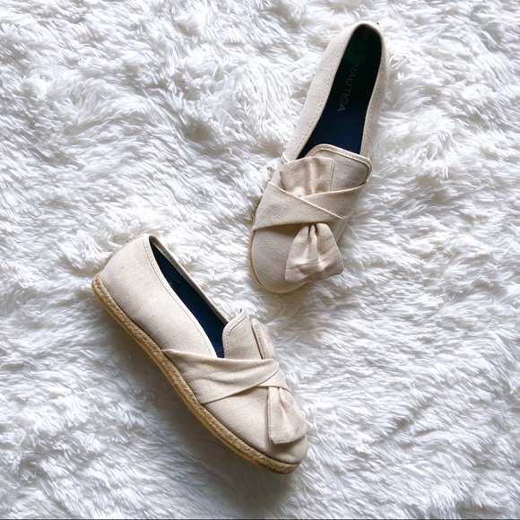 Nautica Shoes - Nautica | Beige Rudder Espadrilles With Bows